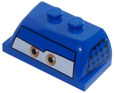 Windscreen 2 x 4 x 1 1/3 with Eyes on White Background Pattern