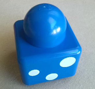 Primo Brick 1 x 1 with 3 White Spots Pattern