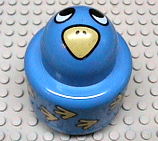 Primo Brick, Round Rattle 1 x 1 with Bird and Arrows Pattern