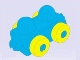 Primo Vehicle Wagon with Tow Hitches and Yellow Wheels
