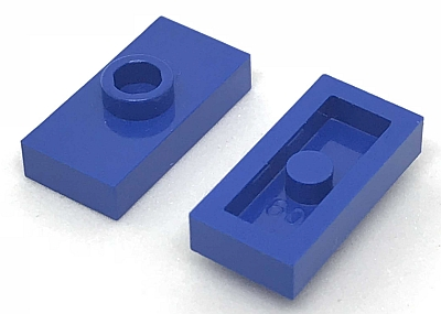 Red x24 3794a Lego Plate Jumper 1x2 with 1 Centre Stud 
