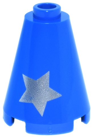 Cone 2 x 2 x 2 - Open Stud with Silver Star Pattern