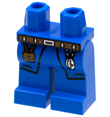 Hips and Legs with Brown Belt with Pouch and Rune Amulet Pattern