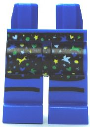 Hips and Legs with Black Skirt with Hearts, Stars, Dots, Bird and Horse Pattern