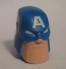 Large Figure Head Modified Super Heroes Captain America with Light Nougat Face Pattern
