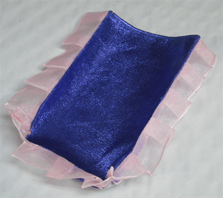 Belville Cloth Bed Cover 8 x 13 with Bright Pink Tulle Edge