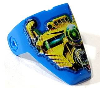 Technic Throwbot Visor with Scuba / Sub Pattern