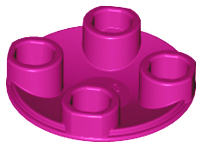 LEGO Lot of 6 Trans Orange 2x2 Round Boat Bottom Plate Pieces
