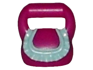 Friends Accessories Purse / Bag Round with Light Aqua Ruffle Pattern