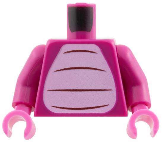 Magenta torso with bright pink stomach and stripes