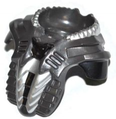 Minifigure Armor Space with Shoulder Protection and Breastplate with Black and Silver Markings Pattern