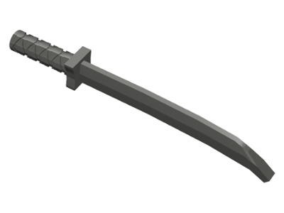 NEW LEGO - Weapon - Sword - Katana / Shamshir Flat Silver x 10
