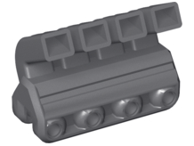 Technic Engine RC Car Quadruple Pipe