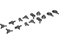 Minifigure, Weapon Pack Guns, Circular Saws, Nozzles, Mechanical Arms, 14 in Bag (Multipack)