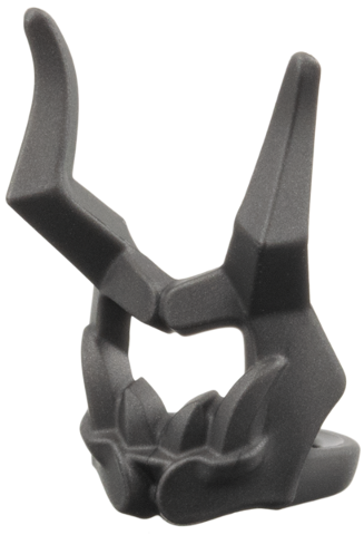 Minifigure Mask, Large Lower Jaw and Horns in Pearl Dark Gray