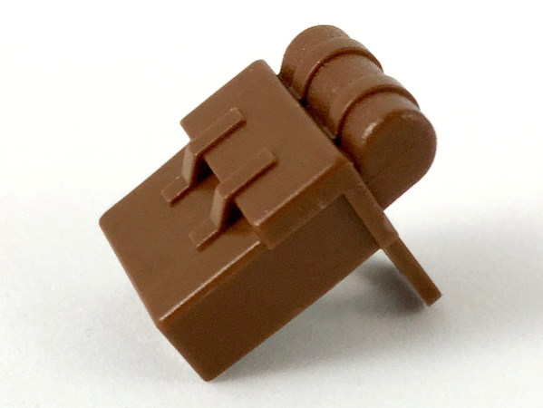 Dark Tan LEGO 2x Minifig Rucksack Backpack Open Satteltasche Beige Dunkel- 