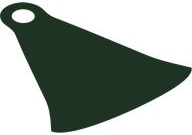 Minifigure Cape Cloth with Single Top Hole and Flared End - Spongy Stretchable Fabric