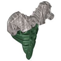 Bionicle Chest Armor, Toa Inika - Type 2 with Marbled Pearl Light Gray Pattern