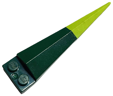 Plate, Modified 1 x 2 with Angular Extension with Molded Flexible Rubber Lime Tip Pattern