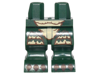 Hips and Animal Legs with Tan and Reddish Brown Fur and Claws Pattern