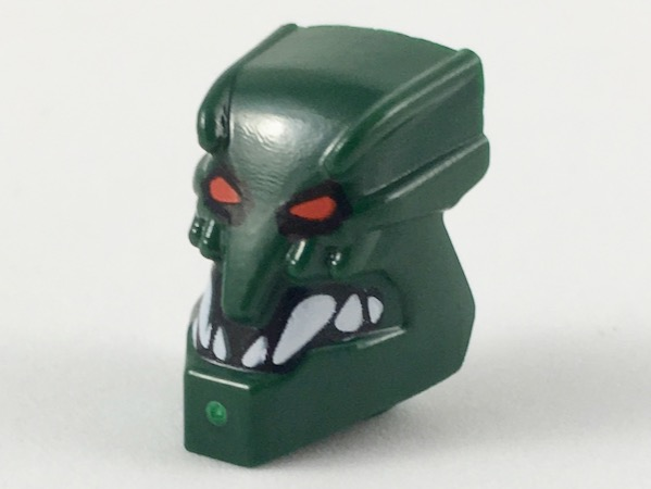 Minifigure, Head, Modified Bionicle Piraka Zaktan with Eyes and Teeth Pattern