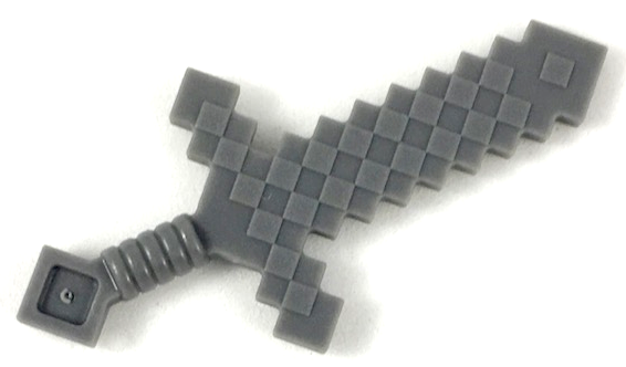 Lego® 18787, 6089098 Minecraft, arme, épée pixelisée, gris argenté