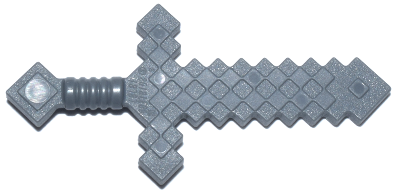 Minifigure, Weapon Sword Pixelated (Minecraft)