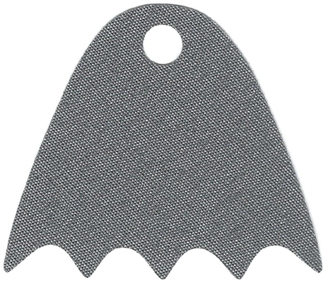 Minifigure Cape Cloth, Scalloped 5 Points with Single Top Hole (Batman) - Traditional Starched Fabric
