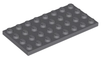 black 1 X Lego 3035  Plate 4 x 8