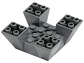 1 x LEGO® 30373 Sockelstein,Vierfachstein 6x6x2 neudunkelgrau. 