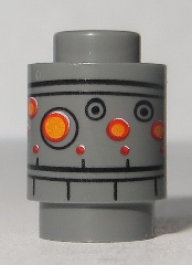 Brick, Round 1 x 1 with SW IG-88 Head Pattern 2