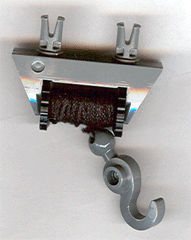 String Reel 1 x 4 x 2 Complete with String and Dark Bluish Gray Hook with Tow Ball