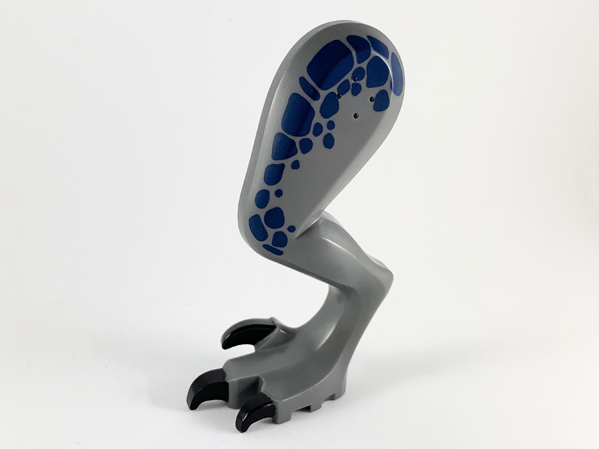 Dinosaur Leg Large (Rear) Indoraptor / Baryonyx / Therizinosaurus Left with Pin, Black Claws with Dark Blue Spots Pattern