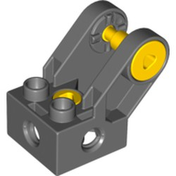 Duplo, Toolo Brick 2 x 2 with Angled Bracket with Forks and 2 Screws - Holes on Sides