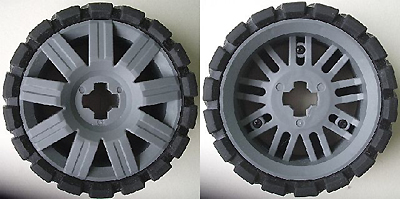 Wheel 72 x 34 with Black Tire 94 x 40 Balloon Offset Tread