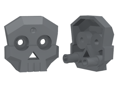 Lego 1x rock rocher Skull 1x4x3 tête de mort crane Relief gris foncé 47990 NEUF