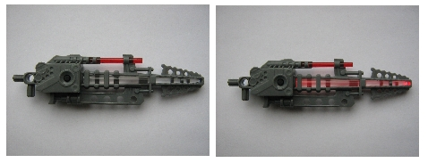 Bionicle Weapon Inika Light-up Laser Drill with Trans-Red Bar (55823c01 / 30374)