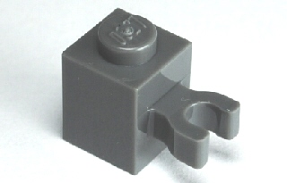 Brick, Modified 1 x 1 with U Clip (Vertical Grip) - Solid Stud