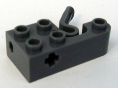 Projectile Launcher, 2 x 4 with 5 Studs, Axle Hole and Pin Lever