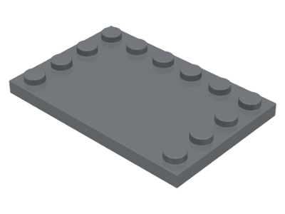 LEGO 6180 Plate 4x6 Tile 12 Studs on Top 3 Edges Choose Your Color 