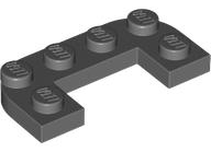 Plate, Round Corner 2 x 4 Double with 1 x 2 Cutout in Dark Bluish Gray