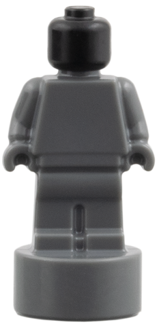 Minifigure, Utensil Statuette / Trophy with Molded Black Head Pattern