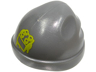 Minifigure, Headgear Cap, Beanie with Lime Brick Graffiti Pattern