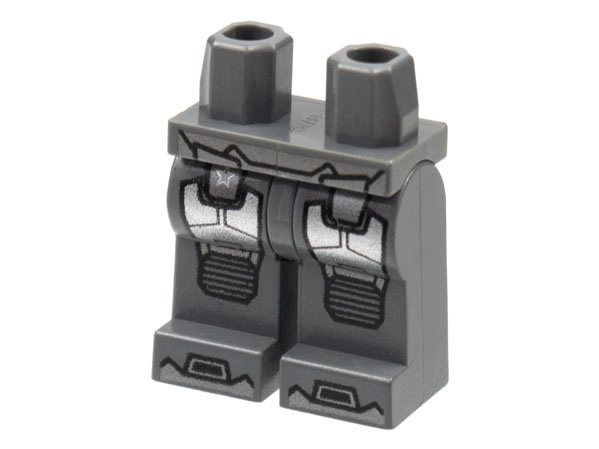 Hips and Legs with Iron Man Silver Knee Plates and Boots Pattern