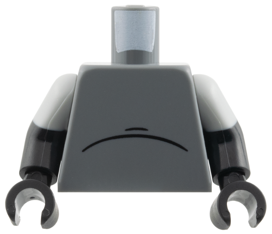 Dark bluish gray torso with black short sleeves