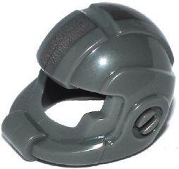 Minifigure, Headgear Helmet Space with Open Visor Large and Silver Stripe Pattern