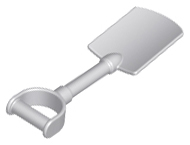 Duplo Utensil Shovel / Spade with Smooth Handle and Short Blade (total length 75mm)