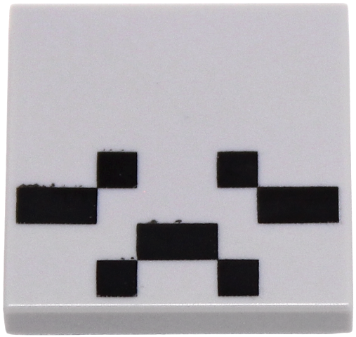 Tile, Modified 2 x 2 Inverted with Black Squares and Rectangles Pattern (Minecraft Dried Ghast Face)