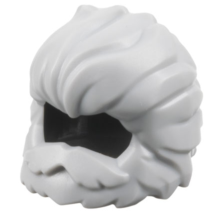 Minifigure, Hair Swept Back and Wavy with Short Beard