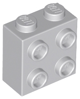 Lego Brick, Modified 1 x 2 x 1 2/3 with Studs on 1 Side